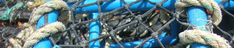 Ausschnitt eines Fischernetzes